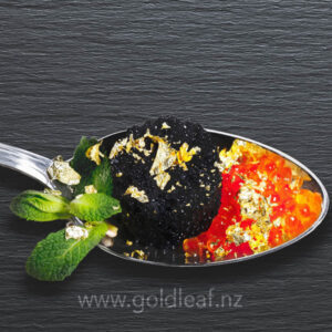 gold-flakes-in-a-spoon-on-gelly-buy-at-gold-leaf-nz