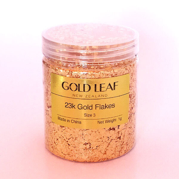 24k Edible Flakes buy at GOLD LEAF NZgold flakes size 3