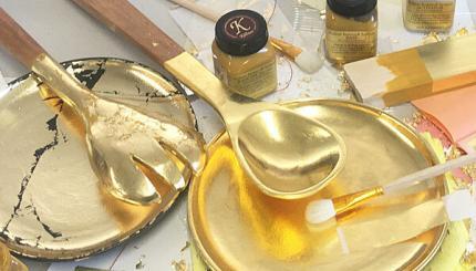 gilding-workshop-with-instacoll-high-gloss-gilding-at-gold-leaf-nz