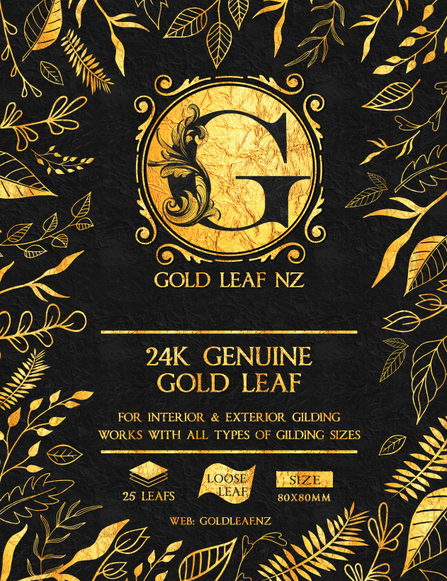 Gold leaf coverage by size